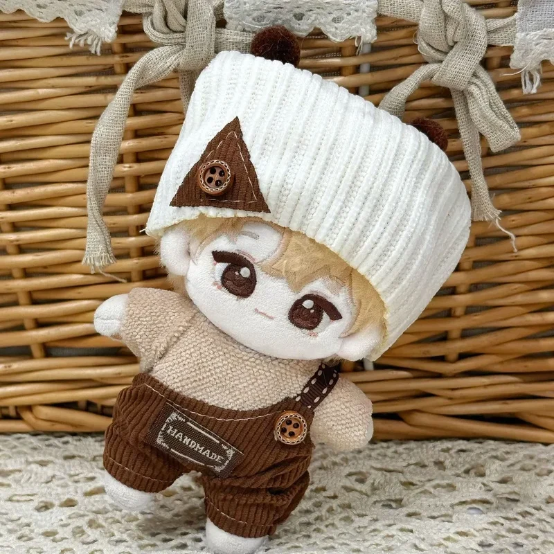 10cm Cotton Doll Clothes Prince Set Autumn Winter Style Starfish Body Wearable Plush Doll Change Retro Skirt Overalls Set