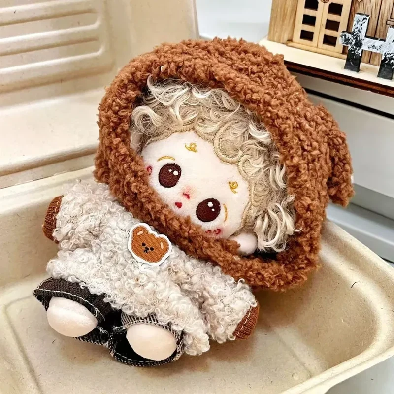 10cm Cotton Doll Clothes Prince Set Autumn Winter Style Starfish Body Wearable Plush Doll Change Retro Skirt Overalls Set