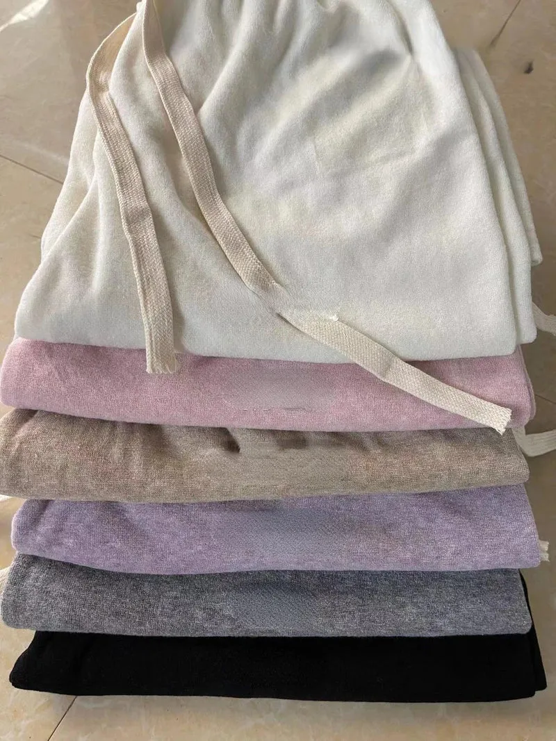 Autumn Winter Plush Pants Women Soft Straight Tube Flared Pants High Elasticity Waist Casual Fashion Knited Woolen Pants