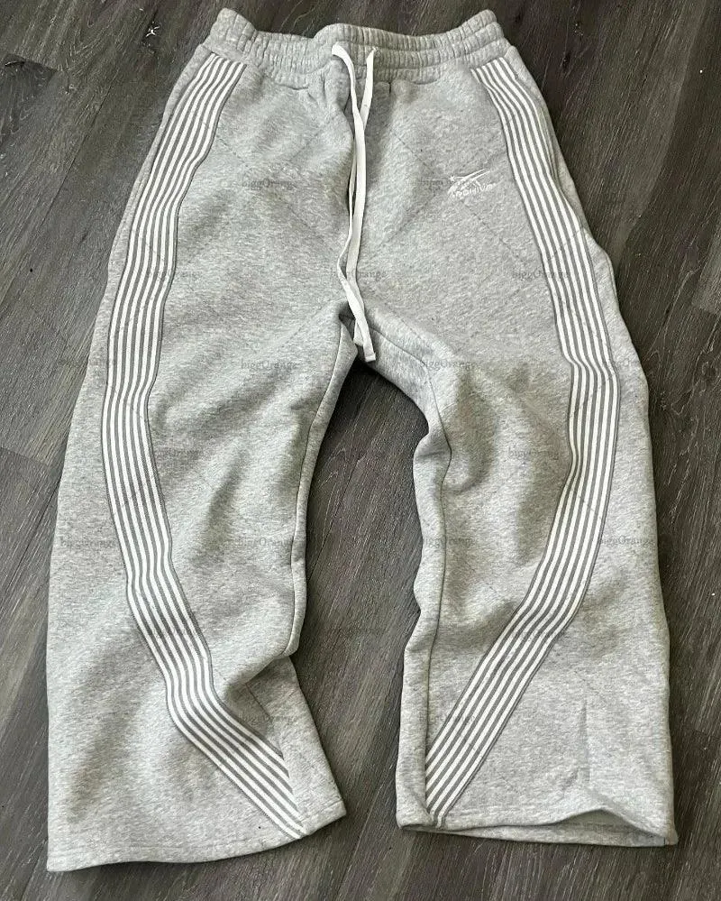 Man Y2k Pants Joggers Men Streetwear Embroidered Pink Long Sweatpants Cargo Clothing Casual Police Trousers American Harajuku