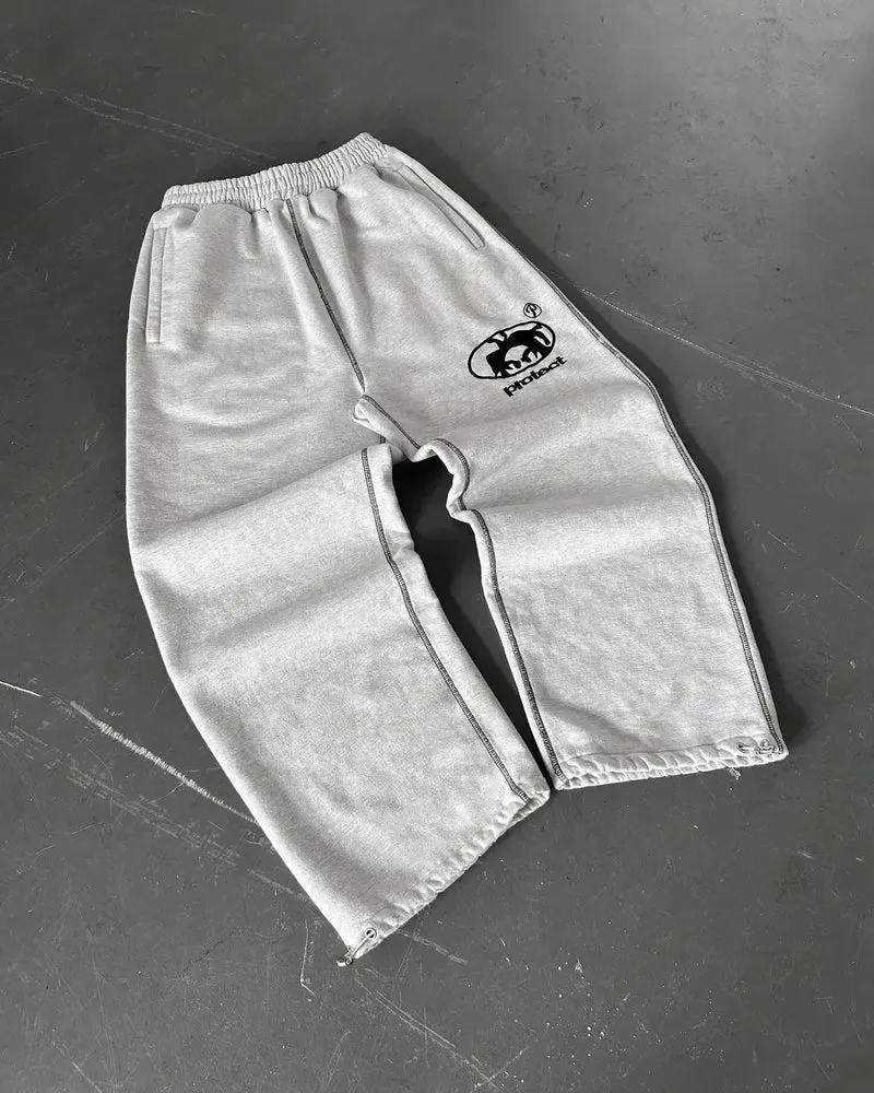 Man Y2k Pants Joggers Men Streetwear Embroidered Pink Long Sweatpants Cargo Clothing Casual Police Trousers American Harajuku