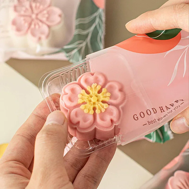 100Pcs Mooncake Wrapping Bag Machine Seal Plastic Bags For Egg Yolk Cookie Packaging Mid-Autumn Festival Party Decor Supplies
