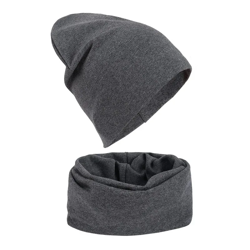 1-14Y Autumn Winter Solid Color Soft Warm Outdoor Activities Cap Scarf for Girls and Boys Infant Hats Set Children Beanies Cap