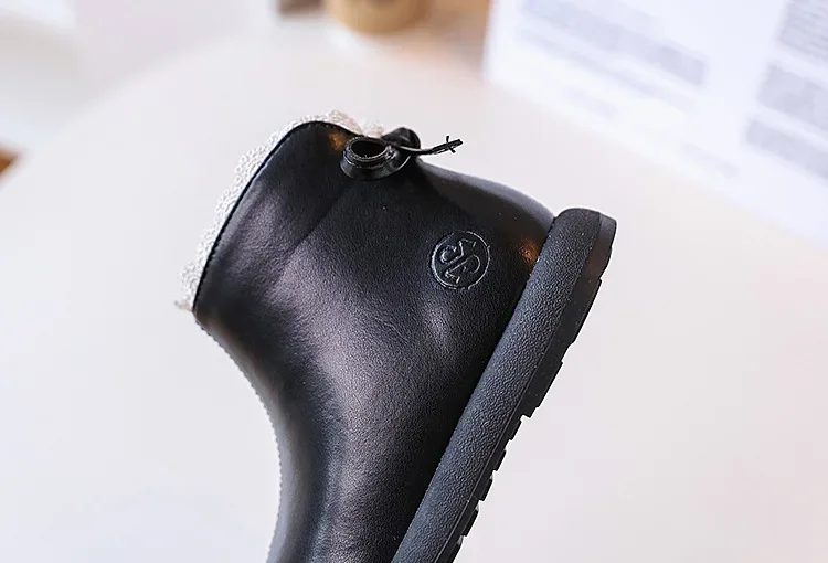 2024 New Autumn Children Boots Leather Girls Ankle Boots Lace Butterfly-knot Rubber Sole Fashion Toddler Kids Boots EU 21-30
