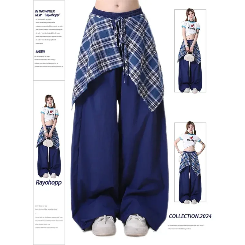 2025 Harajuku Fashion Hip-pop Sweatpants Women Y2K Gothic Sweet Long Wide Leg Pants Korea Chic High Waist Loose Dance Trousers