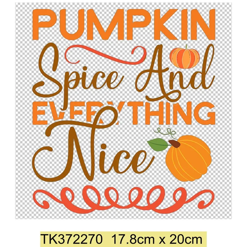 Retro Printing Thanksgiving Iron on Transfers Patches Pumpkin Autumn Heat Transfer Stickers for Clothes Heat Transfers Patches
