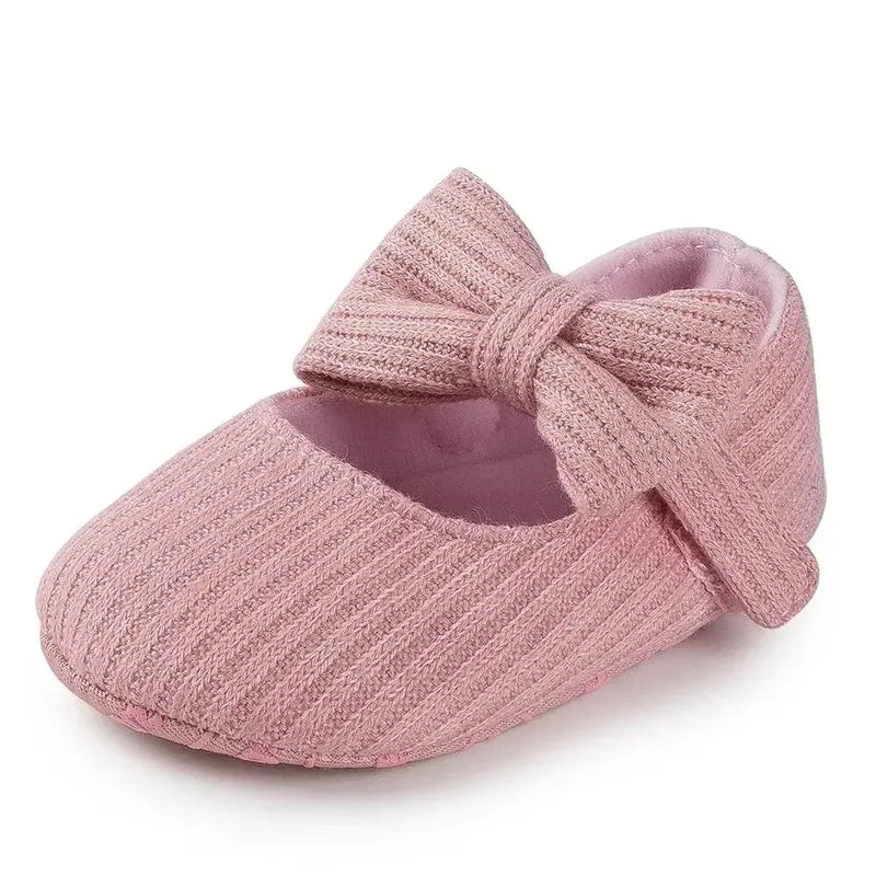 Meckior Spring Autumn Cotton Sole Baby Girl Shoes Newborn Toddler Bow Love First Walkers Anti-slip Baby Casual Shoes Moccasins