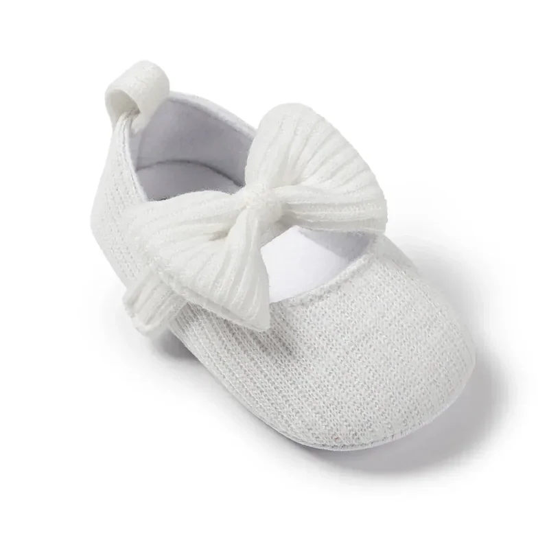 Meckior Spring Autumn Cotton Sole Baby Girl Shoes Newborn Toddler Bow Love First Walkers Anti-slip Baby Casual Shoes Moccasins