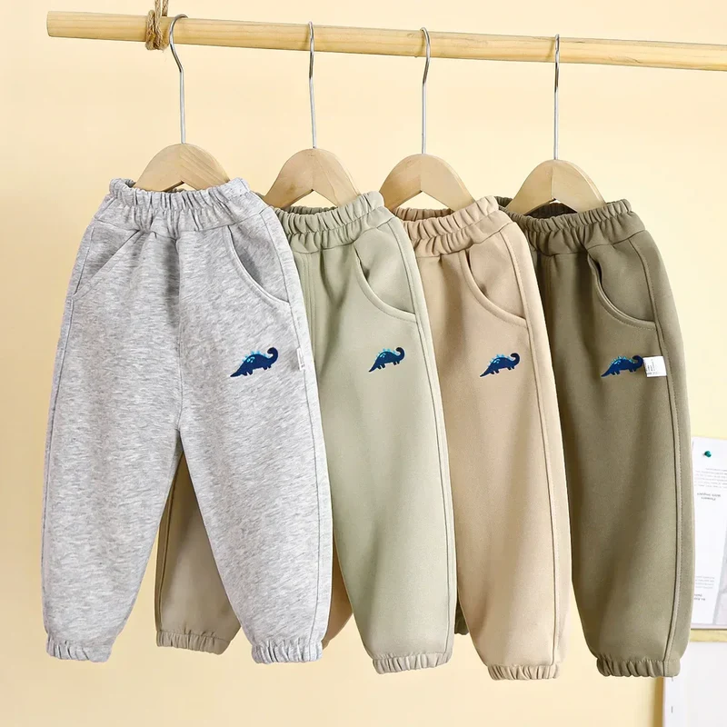 Baby Girls Boys Pants Pocket Long Trousers For Kids Toddler Infant Cartoon Pant Spring Autumn Children's Casual Sports Clothing