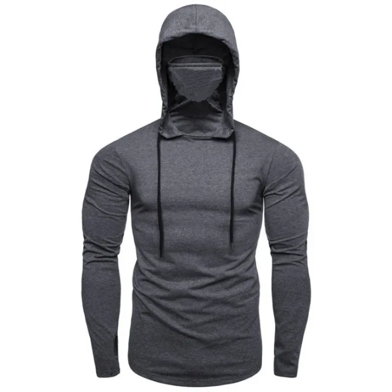 New Embroidery Turtleneck Sweatshirt For Men Japanese Ninja Hoodies Autumn Hip Hop Fleece Pocket Streetwear Oversized Y2K Hoody