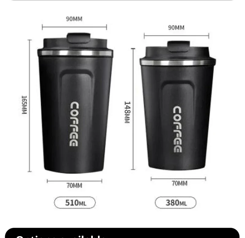 Stainless Steel Smart Coffee Tumbler Thermos Cup with Intelligent Temperature Display Portable Travel Mug 380ml 510ml