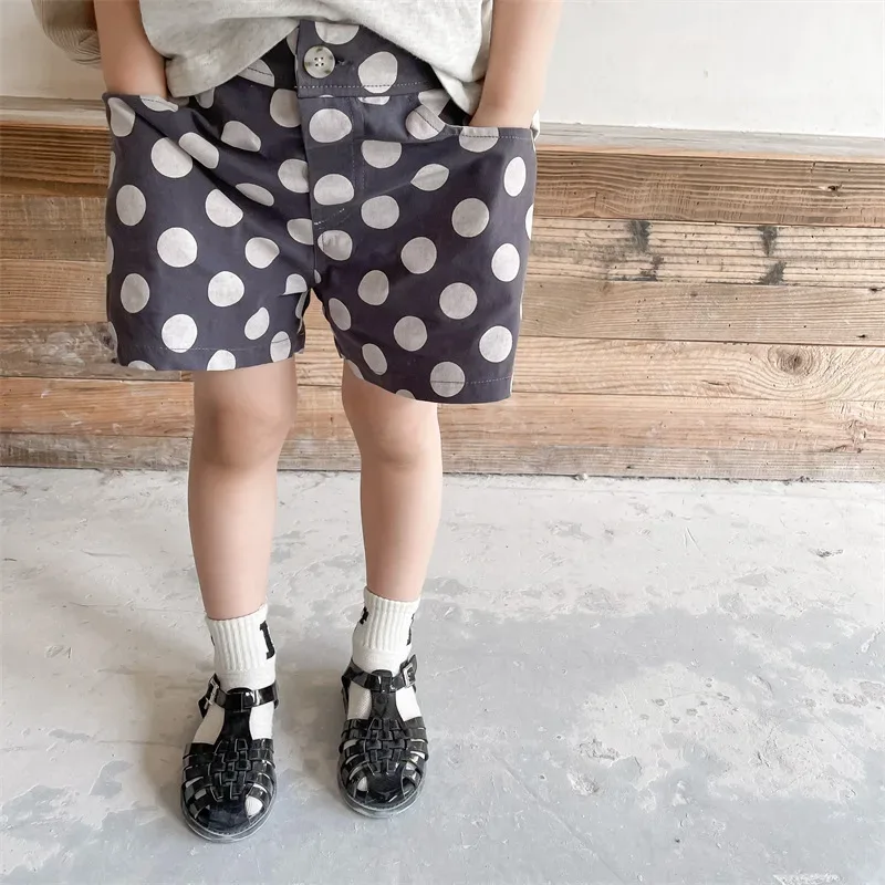 deer jonmi 2022 Summer Baby Girls Polka Dots Shorts Korean Style Children Cotton Trousers Toddlers Kids Casual Shorts