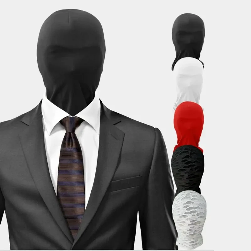 2pcs New Black Cosplay Full Mask Thin Adult Kids Hood Cosplay Prop Halloween Costumes Breathable Cosplay Head Cover