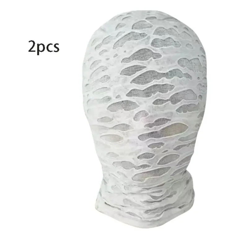 2pcs New Black Cosplay Full Mask Thin Adult Kids Hood Cosplay Prop Halloween Costumes Breathable Cosplay Head Cover