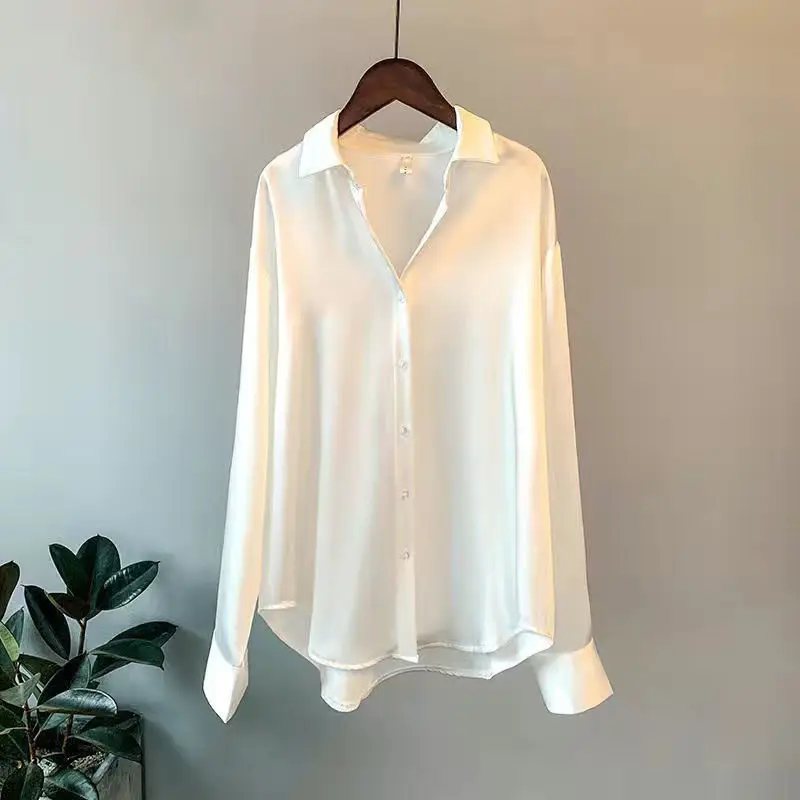 Office Lady Shirts And Blouses Woman Top Autumn Winter Korean Long Sleeve Button Elegance Sweet Casual Summer Fashion Shirts