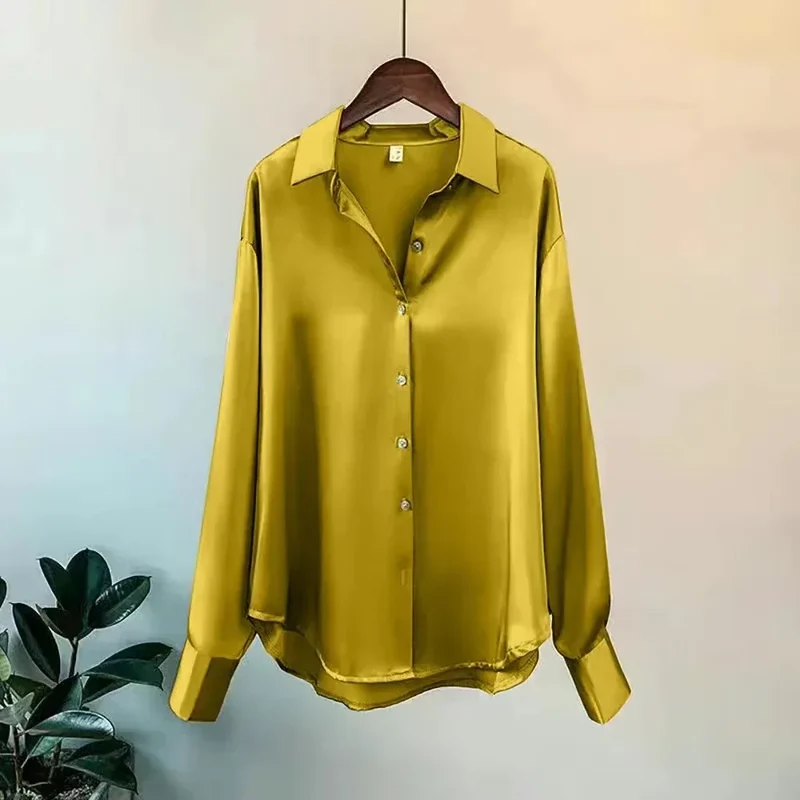Office Lady Shirts And Blouses Woman Top Autumn Winter Korean Long Sleeve Button Elegance Sweet Casual Summer Fashion Shirts