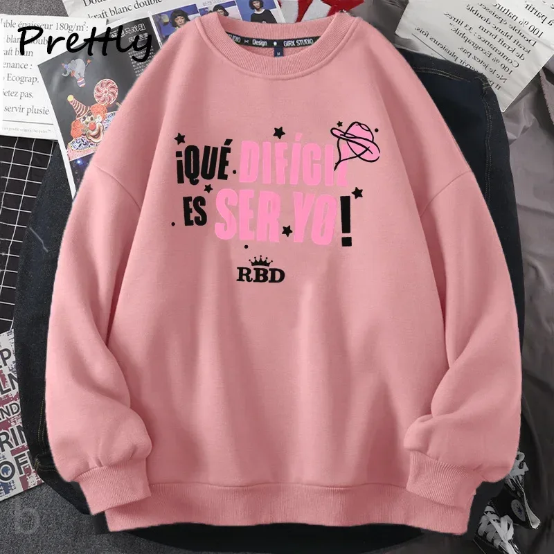 RBD Rebelde Tour Sweatshirt Women I Que Dificil Es Ser Yo Hoodie Harajuku Streetwear Womens Clothing Autumn Pullover Clothes