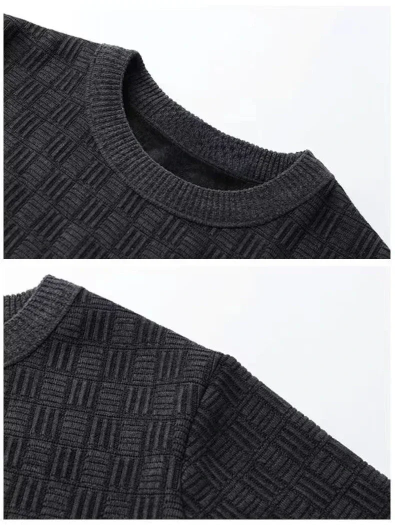 Men's 100% pure Mink Cashmere Sweater O-Neck Pullovers Knit Large Size Mink Sweater Winter Male Tops Long Sleeve Jumpers 4XL