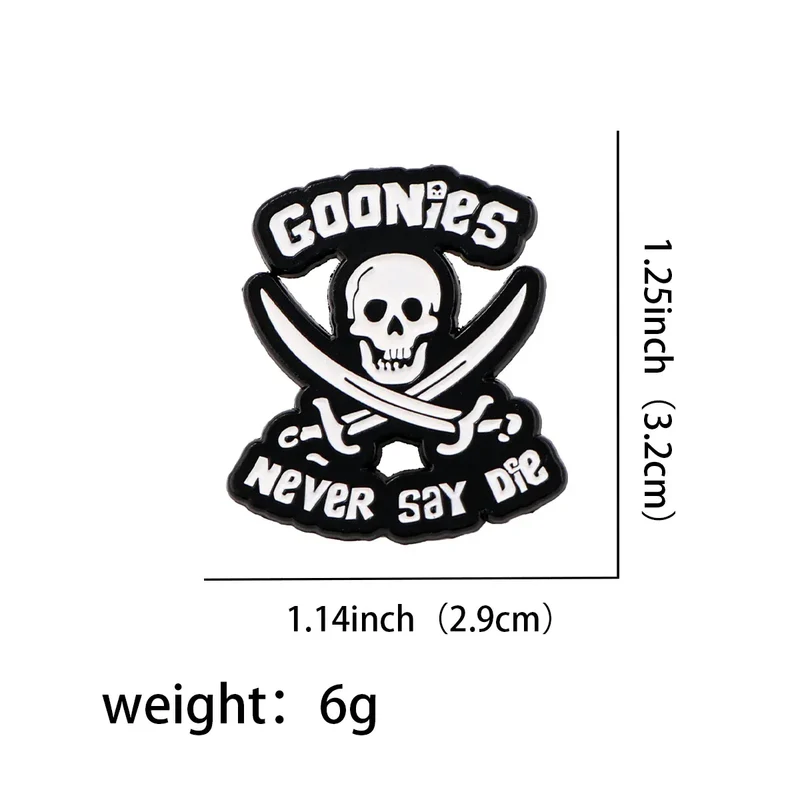 Punk Skeleton Enamel Pin Quotes Brooch Pines Lapel Pins Badge on Backpack Clothing Accessories Gothic Jewelry Halloween Gift