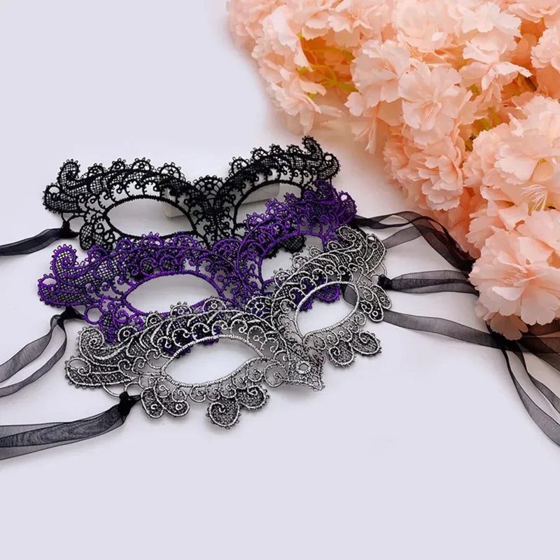 Halloween Mask Sexy Lace Velvet Material Mask Party Prom Costume Masquerade Mask Unisex Halloween Gifts Black Eye Mask Cosplay