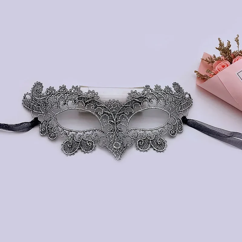 Halloween Mask Sexy Lace Velvet Material Mask Party Prom Costume Masquerade Mask Unisex Halloween Gifts Black Eye Mask Cosplay