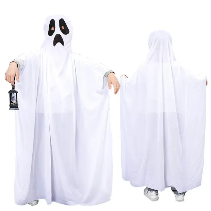1 set of Halloween Cloak Party White Clothes Masquerade Kids Funny Ghost Cloak Halloween Ghost Festival Prank Party Decoration