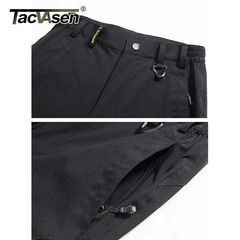 TACVASEN Quick Dry Outdoor Hiking Pants Men Summer Lightweight Rip-stop Cargo Work Trousers Multi-Pockets Camping Fishing Pants