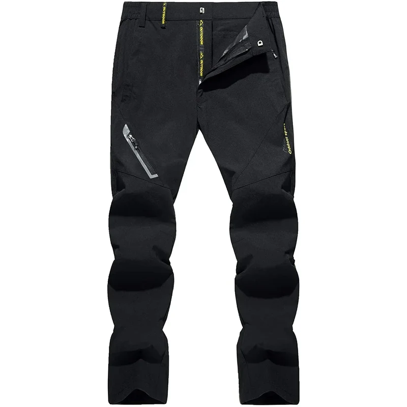 TACVASEN Quick Dry Outdoor Hiking Pants Men Summer Lightweight Rip-stop Cargo Work Trousers Multi-Pockets Camping Fishing Pants