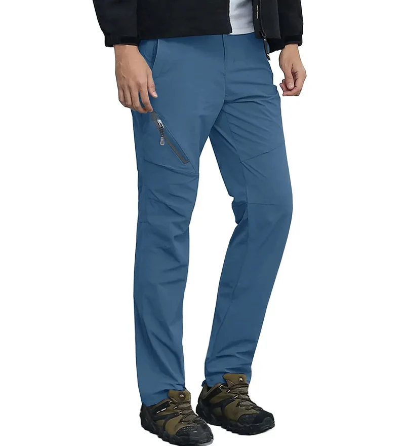 TACVASEN Quick Dry Outdoor Hiking Pants Men Summer Lightweight Rip-stop Cargo Work Trousers Multi-Pockets Camping Fishing Pants