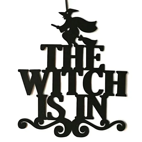 Creative Halloween Party Home Decoration Halloween Door Decoration Witches Hanging Signs Doors Hanging Decorations for Halloween