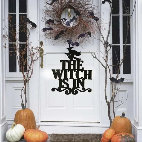 Creative Halloween Party Home Decoration Halloween Door Decoration Witches Hanging Signs Doors Hanging Decorations for Halloween