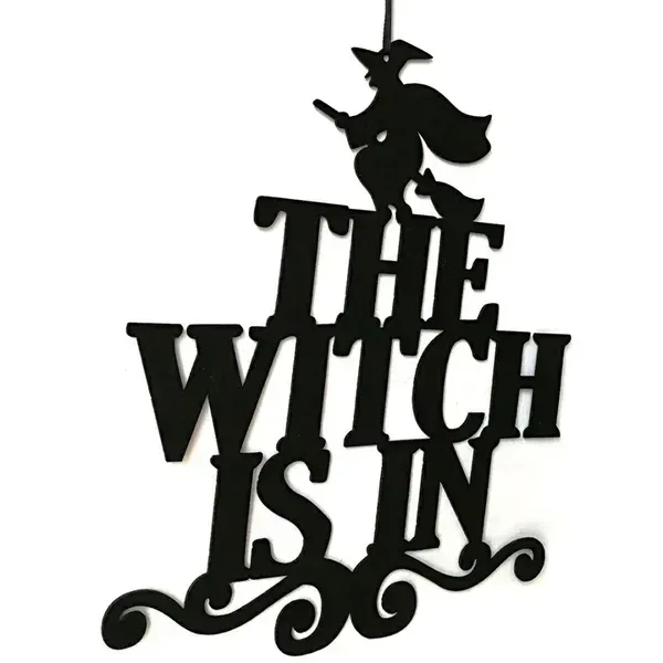 Creative Halloween Party Home Decoration Halloween Door Decoration Witches Hanging Signs Doors Hanging Decorations for Halloween
