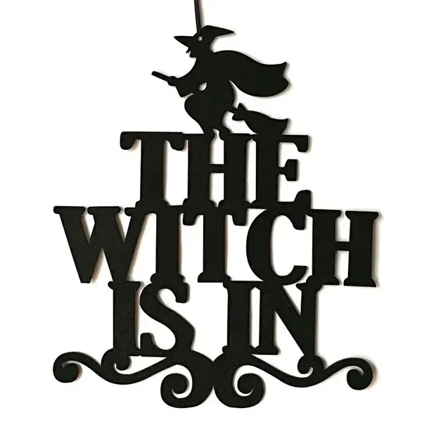 Creative Halloween Party Home Decoration Halloween Door Decoration Witches Hanging Signs Doors Hanging Decorations for Halloween