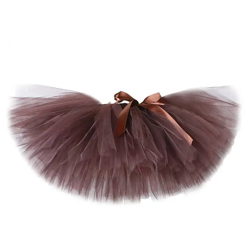 Brown Bear Tutu Skirt Outfit for Baby Girls Christmas Halloween Costumes Children Animal Skirts Girl Birthday Dance Tutus 0-14Y