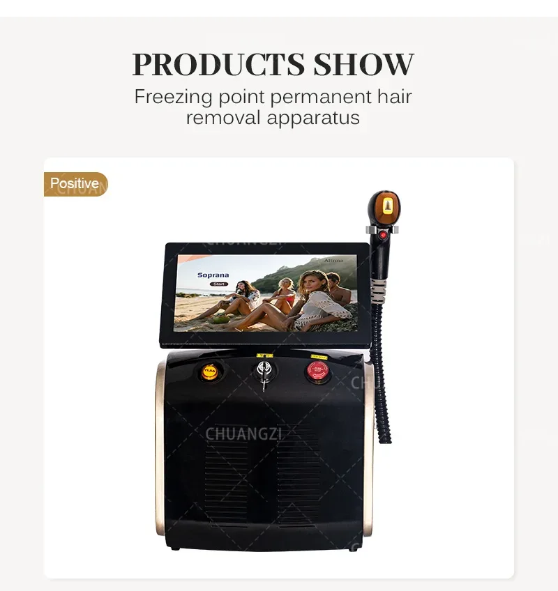 4000W Ice Point Painless 808nm laser Permanent Hair Removal Device 4 Wavelength Semiconductor Laser Full Body Custo