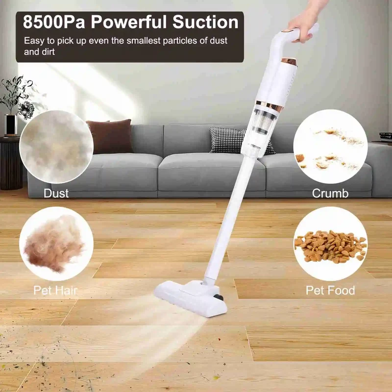 Cordless Vacuum Cleaner 8500pa Powerful Suction 600ml Dust Collecting Cup Car Vacuum Cleaner for Household