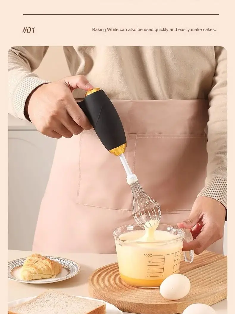USB handheld blender, mini egg beater, coffee cream frother, rechargeable 3-speed kitchen tool, food mixer, blender
