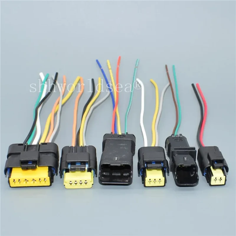 1PCS 2 3 4 5 6 Pin female automotive waterproof wire harness connector Electrical Plug for Peugeot Renault Citroen