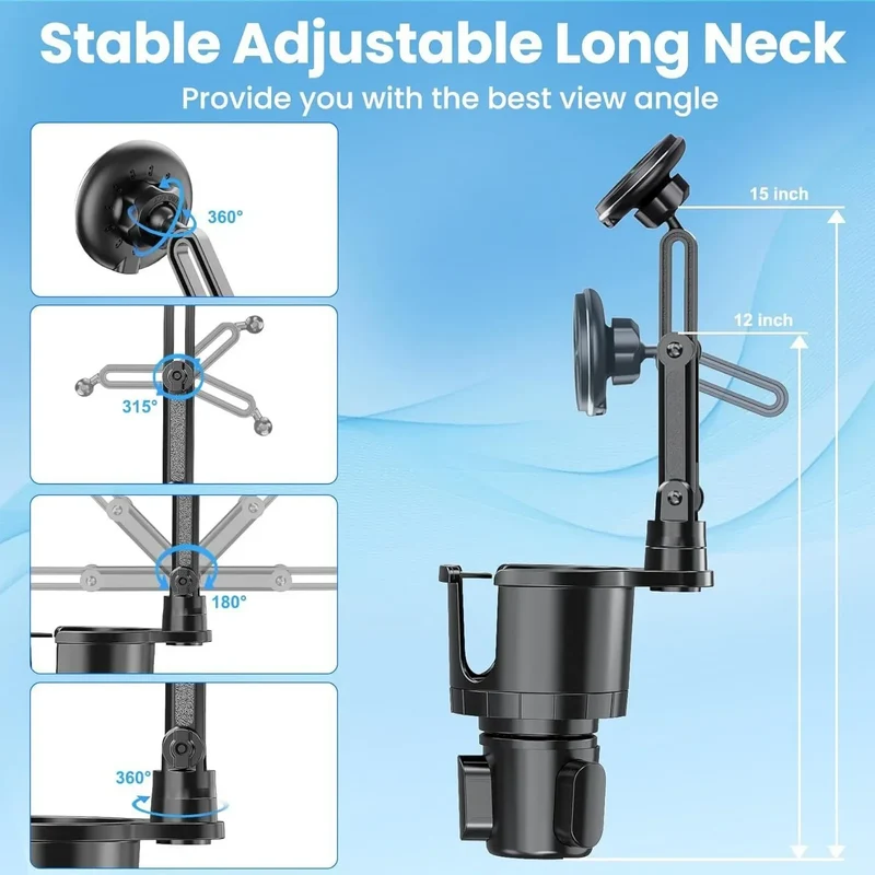 Car phone holder, multifunctional car cup holder suction, mobile phone navigation holder, magnetic wireless charger