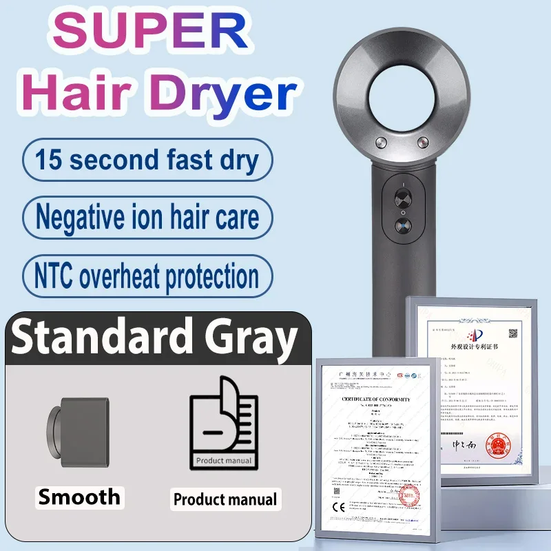 1600W Professinal Leafless Hair Dryer Negative Ion Hair Care Hairdryer Home Powerful Blow dryer Styling Toos Gift For Women