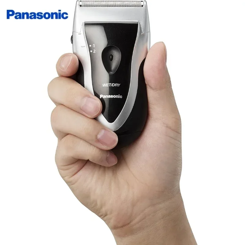 Panasonic Electric Razor For Men, Battery-Operated Travel Shaver, Cordless Wet Dry Lightweight Shaver with Ergonomic Grip