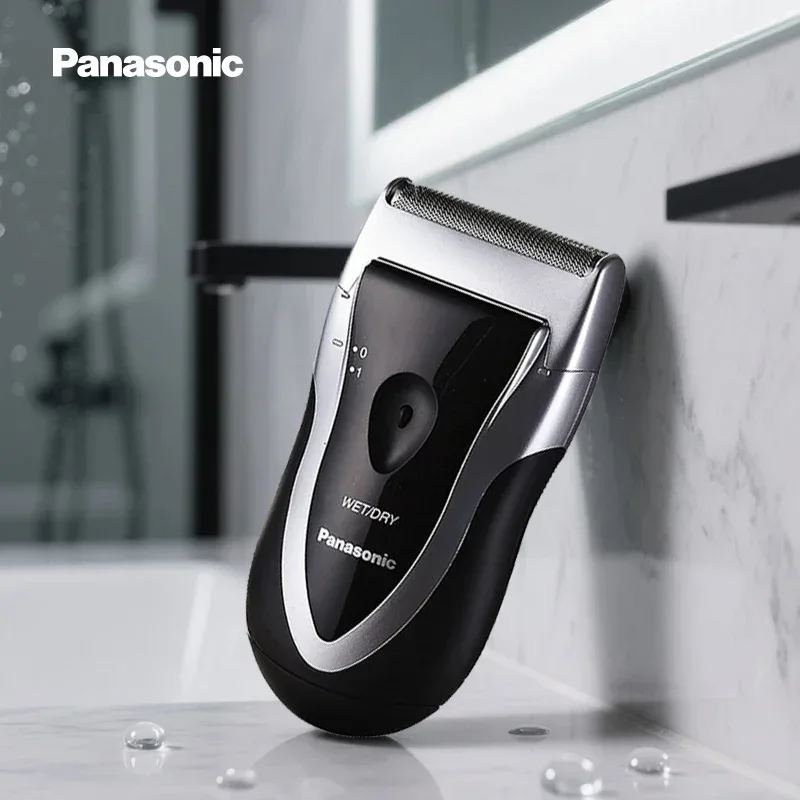 Panasonic Electric Razor For Men, Battery-Operated Travel Shaver, Cordless Wet Dry Lightweight Shaver with Ergonomic Grip