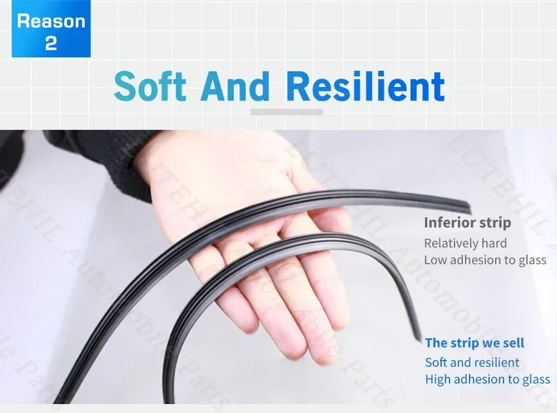 Car Vehicle Insert Rubber strip Wiper Blade (Refill) 6mm Soft 14" 16" 17" 18" 19" 20" 21" 22" 24" 26" 28" 1pcs Accessorie