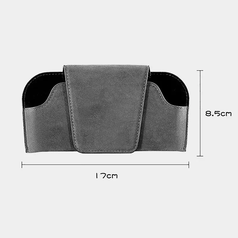 Car Storage Tools Sun Visor Glasses Holder Multi-functional Wear-Resistant Auto Sunglasses Holder Cowhide Car Storage Box