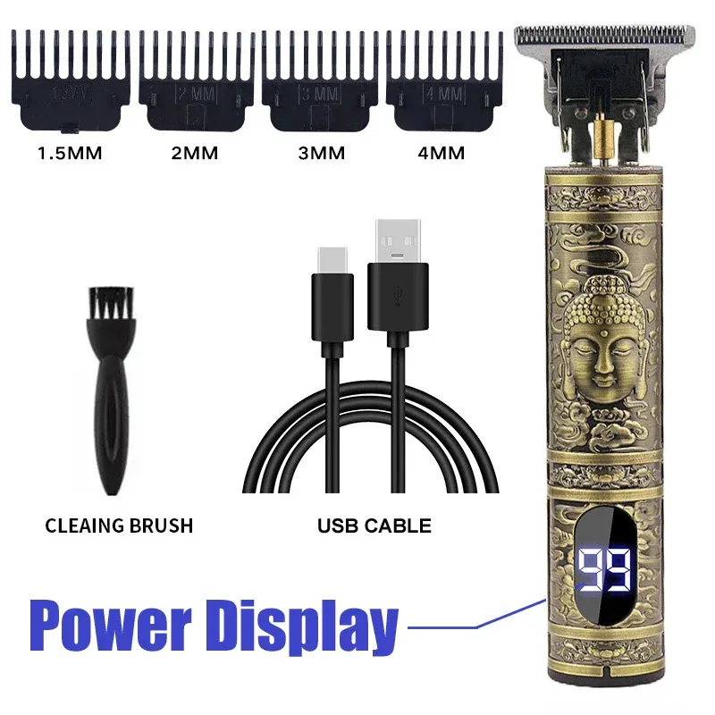Electric Hair Clipper Vintage T9 For Mens Rechargeable Man Shaver Trimmer Machine For Men's Barber Professional Boyfriend Gift