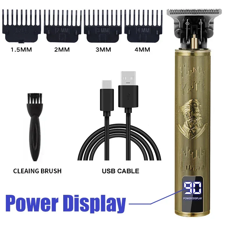 Electric Hair Clipper Vintage T9 For Mens Rechargeable Man Shaver Trimmer Machine For Men's Barber Professional Boyfriend Gift