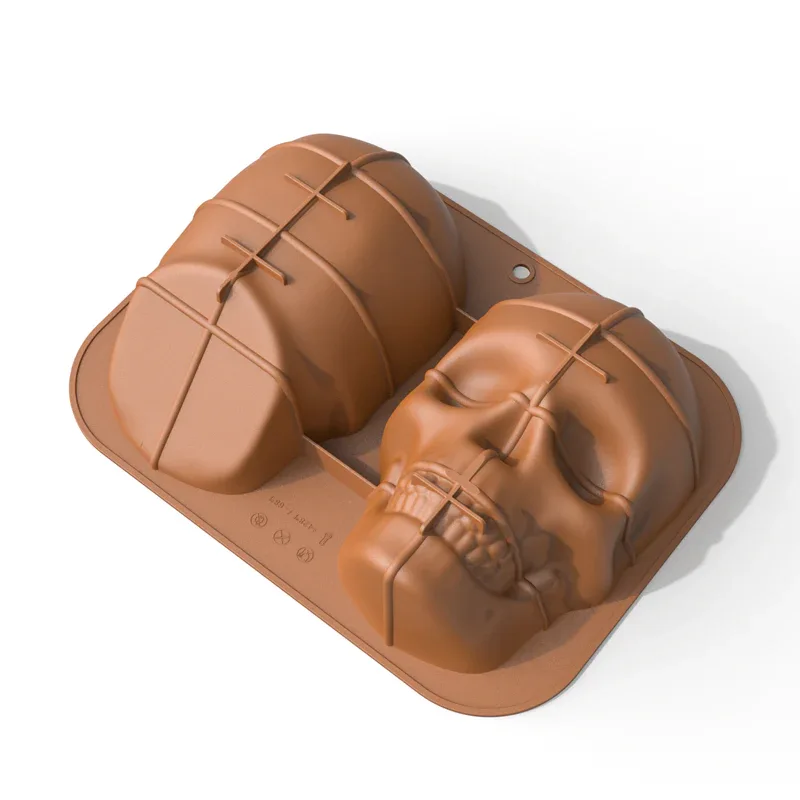 3D Skull Baking Cake Mold for Halloween ,Ice mold,Food Grade Silicone DIY Large Skull Cake Pan,Halloween Decor Birthday Party