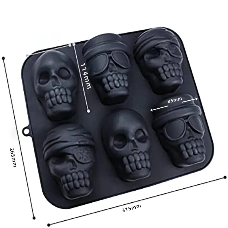 3D Skull Baking Cake Mold for Halloween ,Ice mold,Food Grade Silicone DIY Large Skull Cake Pan,Halloween Decor Birthday Party