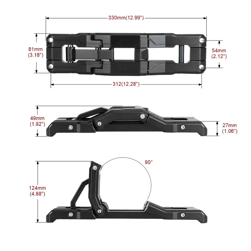 for Jeep Wrangler JK JKU JL JLU 2007-2021 Aluminum Car Folding Stepping Ladder Door Hinge Step Heavy Duty Footboard Foldable