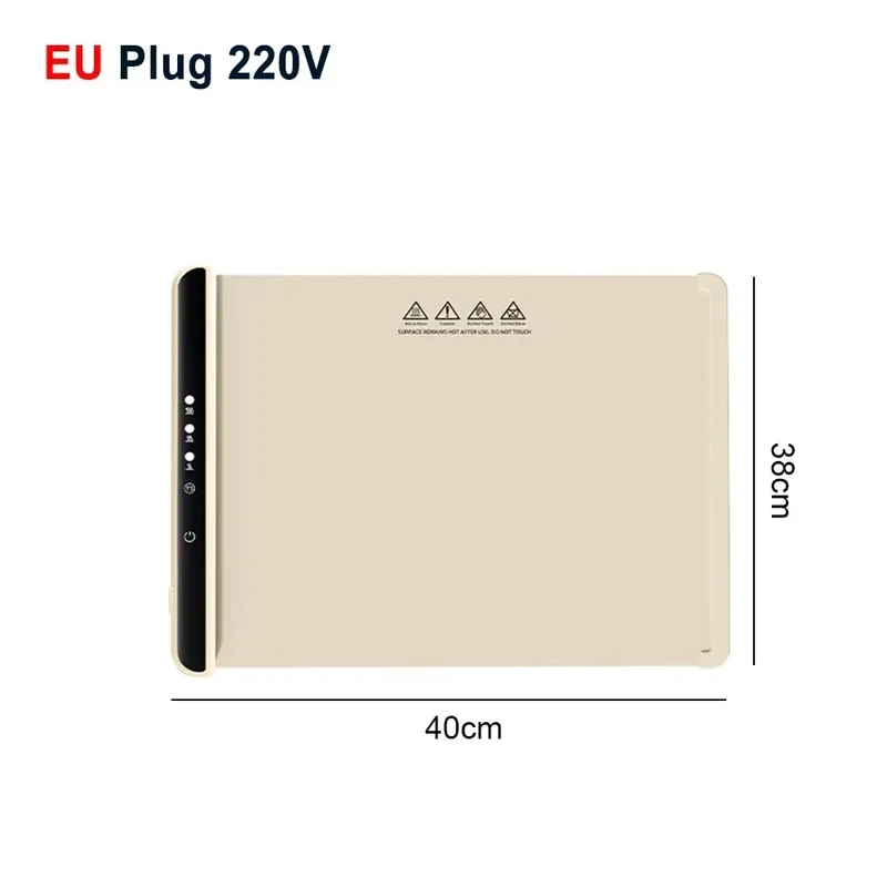 Electric Warming Tray Foldable Food Warmer Mat with 3 Tem Setting Fast Full Surface Heating Portable Electric Food Warming Tray